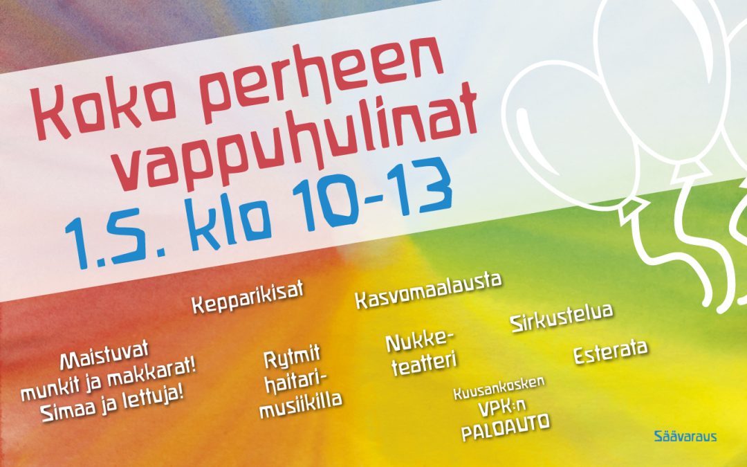 Koko perheen vappuhulinat 1.5.2024 klo 10-13