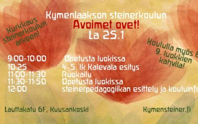 Avoimet ovet steinerkoululla 25.1.